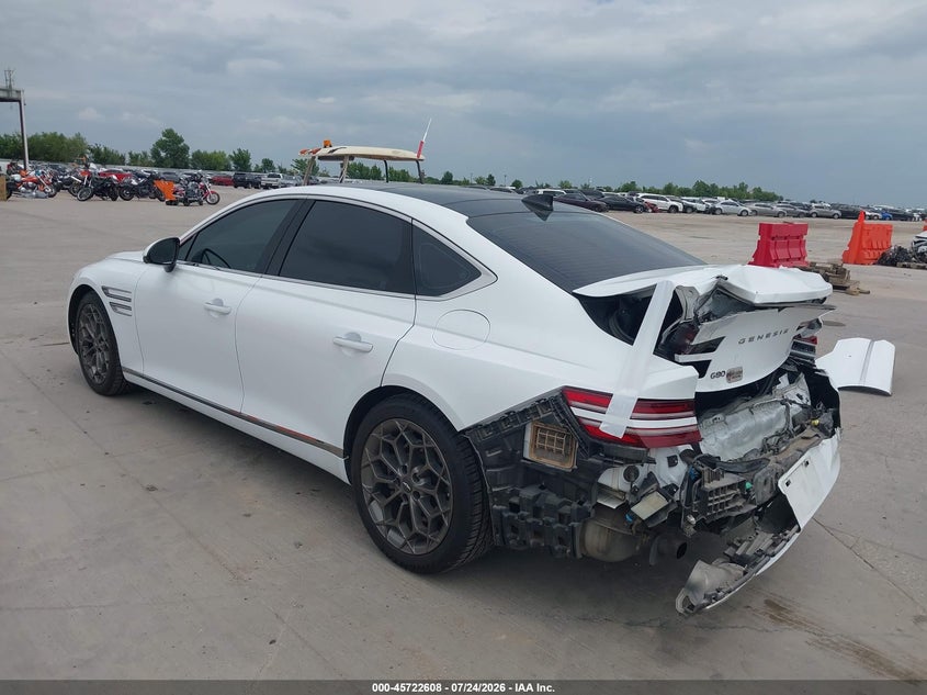 Vin: kmtgb4sc1nu132192, lot: 46221290, genesis g80 2.5t rwd 20223