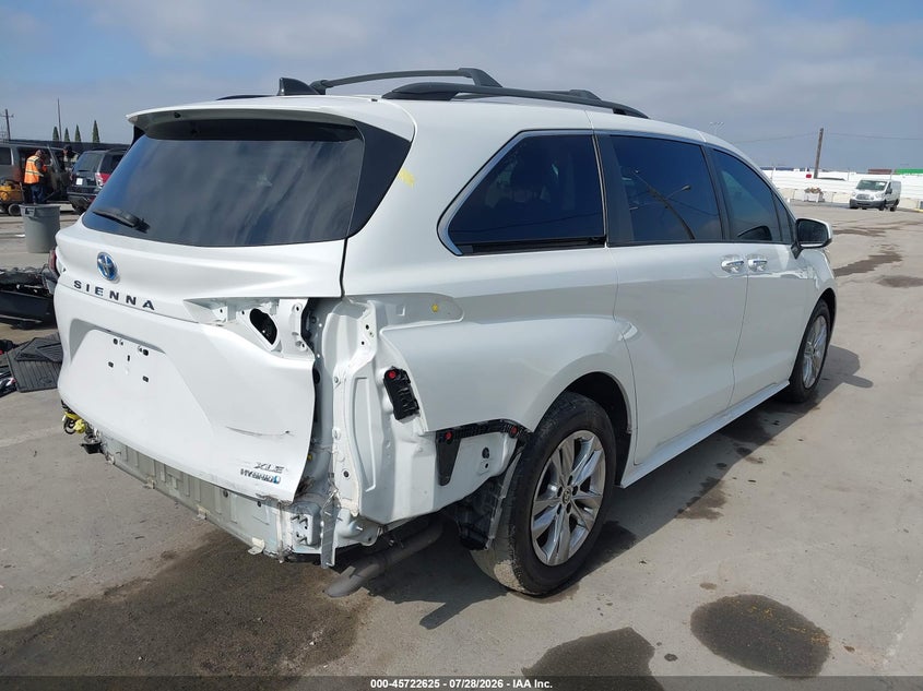 Vin: 5tdjrkec4ns113804, lot: 46221307, toyota sienna xle 20224