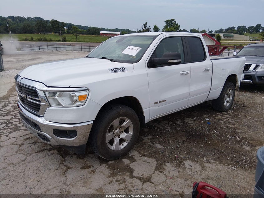 Vin: 1c6srfbt4ln280383, lot: 46221333, ram 1500 big horn  4x4 6'4 box 20202