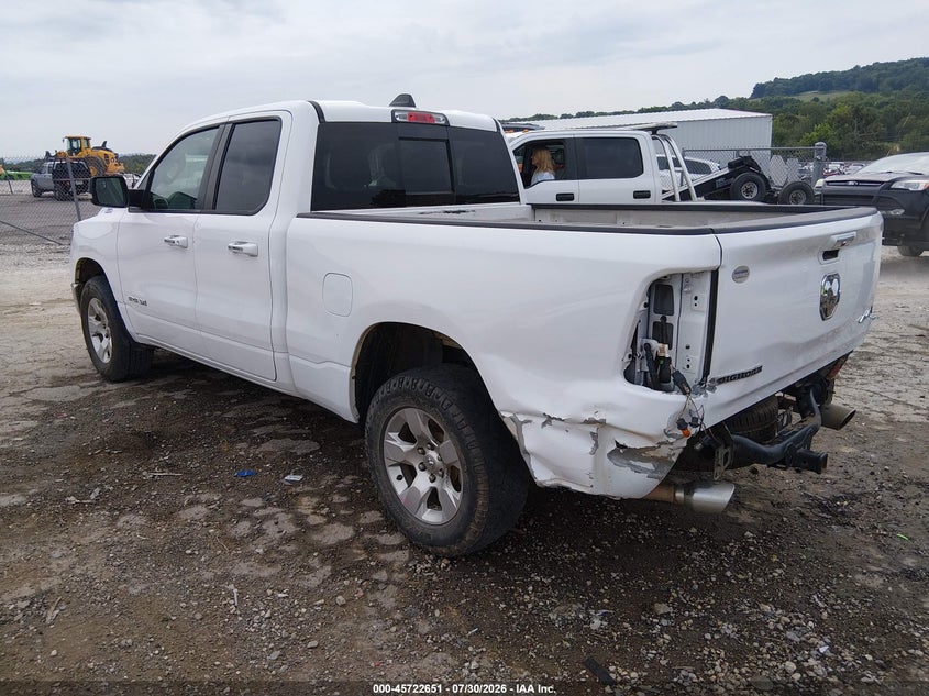 Vin: 1c6srfbt4ln280383, lot: 46221333, ram 1500 big horn  4x4 6'4 box 20203