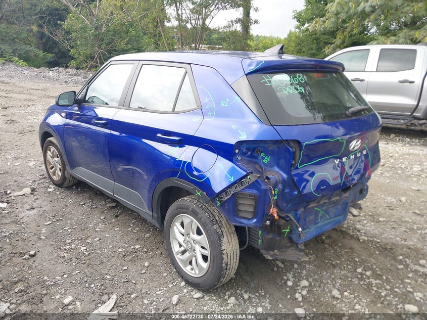 Vin: kmhrb8a33nu177419, lot: 46221412, hyundai venue se 20223