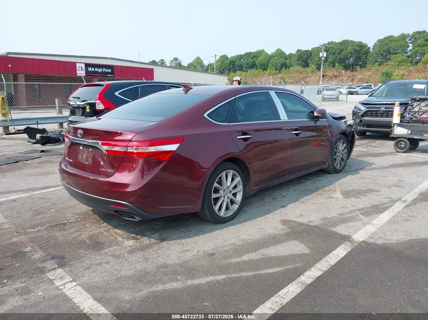 Vin: 4t1bk1eb7eu131568, lot: 46221415, toyota avalon limited 20144