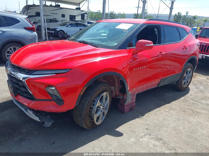 Vin: 3gnkbjrs7ps213339, lot: 46221445, chevrolet blazer awd 3lt 20232