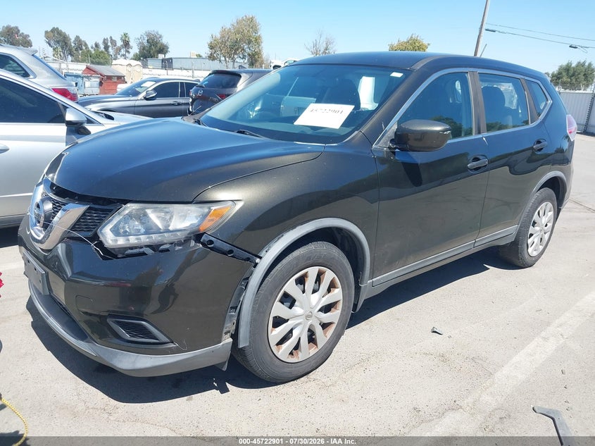 Vin: knmat2mt5gp672472, lot: 46221583, nissan rogue s 20162
