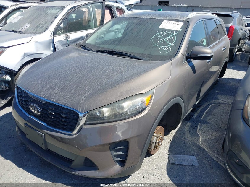 Vin: 5xypg4a32kg525617, lot: 46221620, kia sorento 2.4l lx 20192