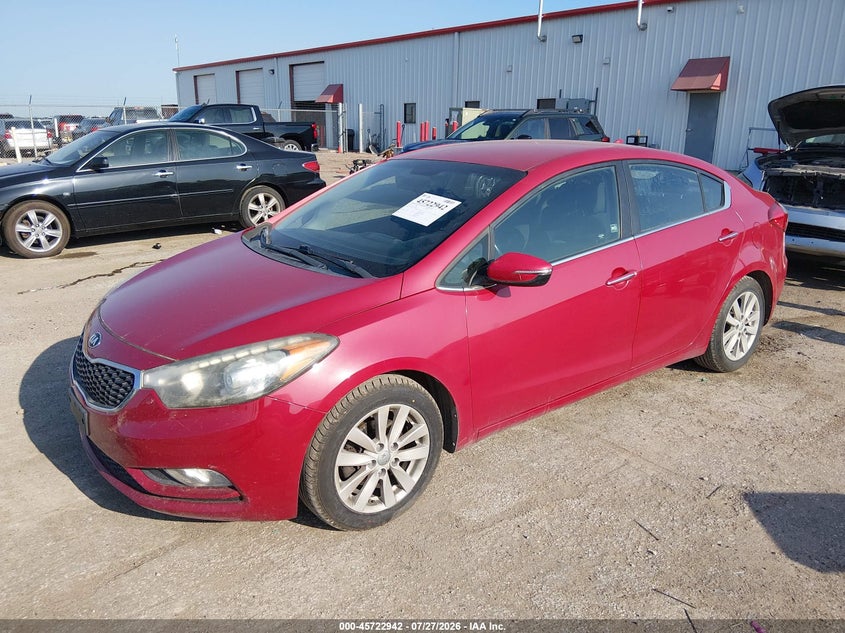 Vin: knafx4a87e5104865, lot: 46221624, kia forte ex 20142