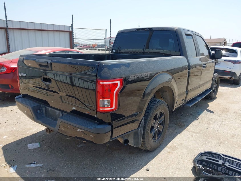 Vin: 1ftex1ep1gfc78037, lot: 46221644, ford f-150 xl 20164