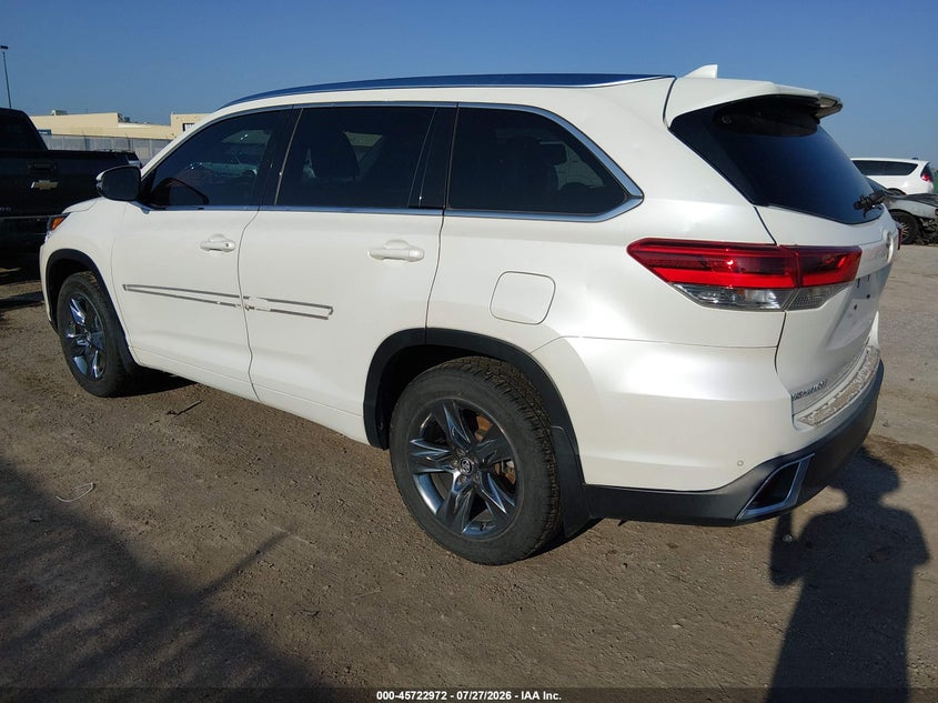 Vin: 5tddzrfh3js880375, lot: 46221654, toyota highlander limited platinum 20183