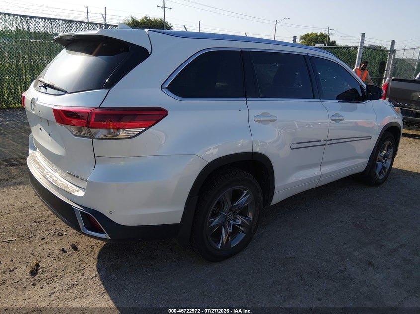 Vin: 5tddzrfh3js880375, lot: 46221654, toyota highlander limited platinum 20184