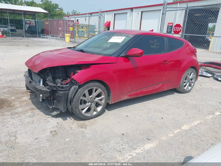 Vin: kmhtc6ad3hu317506, lot: 46221698, hyundai veloster 20172