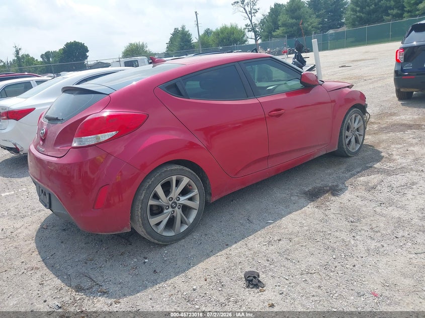 Vin: kmhtc6ad3hu317506, lot: 46221698, hyundai veloster 20174