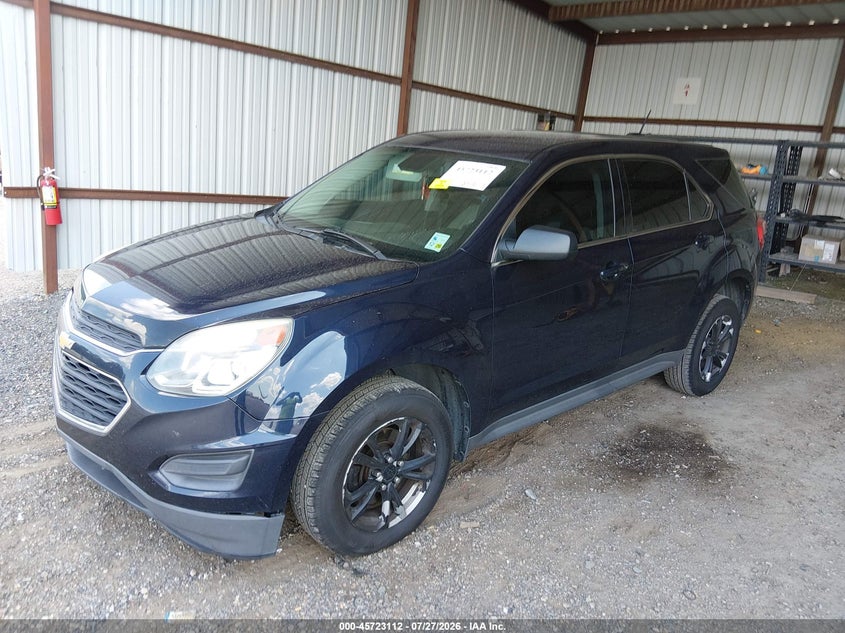 Vin: 2gnalbek9h1542237, lot: 46221794, chevrolet equinox ls 20172