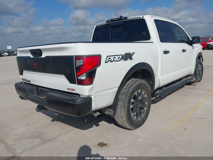 Vin: 1n6aa1ed4pn118937, lot: 46221967, nissan titan pro-4x 4x4 20234