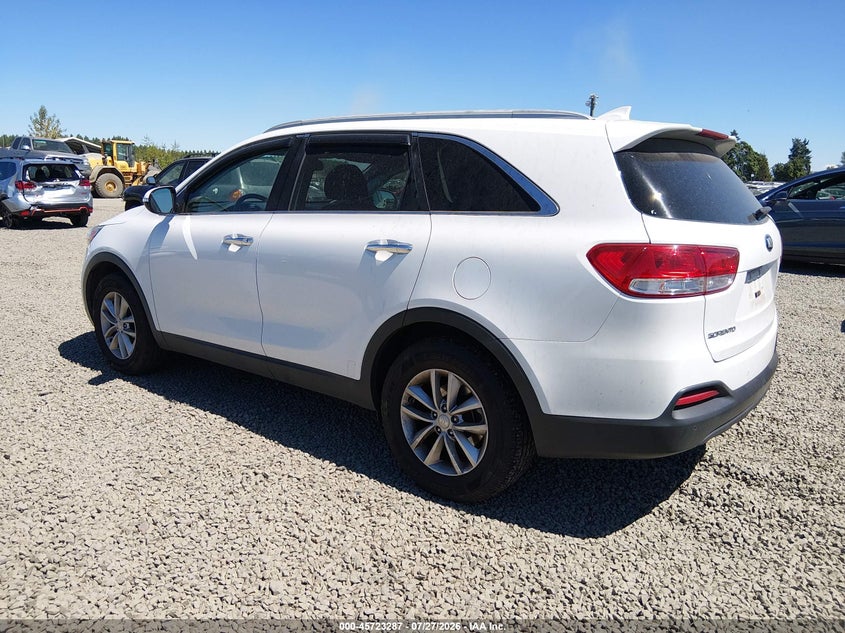 Vin: 5xypg4a35jg380152, lot: 46221968, kia sorento 2.4l lx 20183