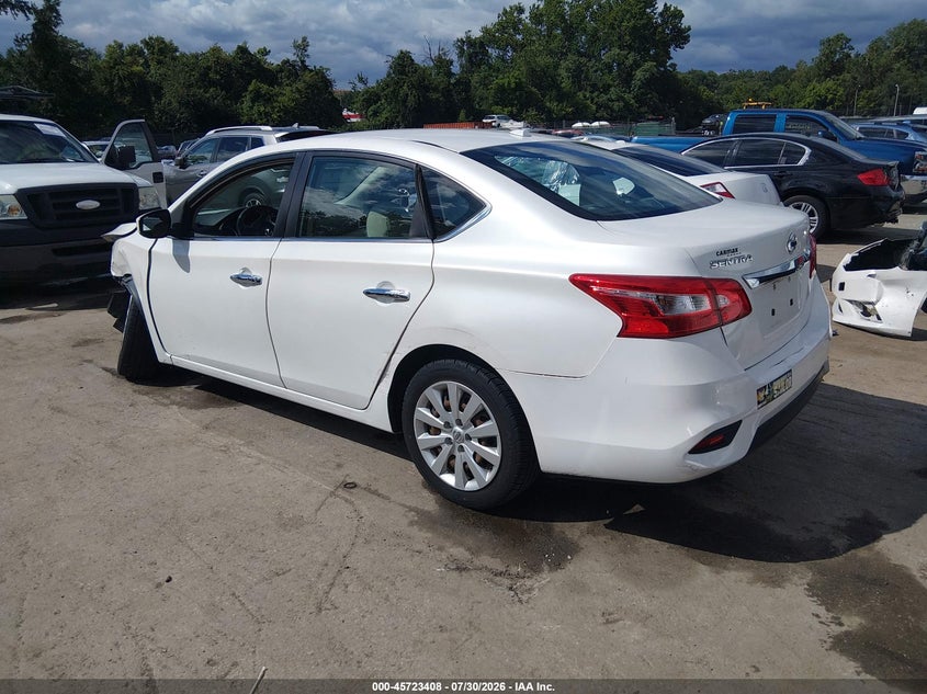 Vin: 3n1ab7ap4hy261025, lot: 46222090, nissan sentra sv 20173