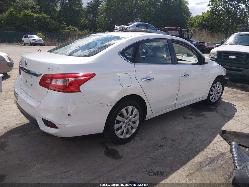 Vin: 3n1ab7ap4hy261025, lot: 46222090, nissan sentra sv 20174