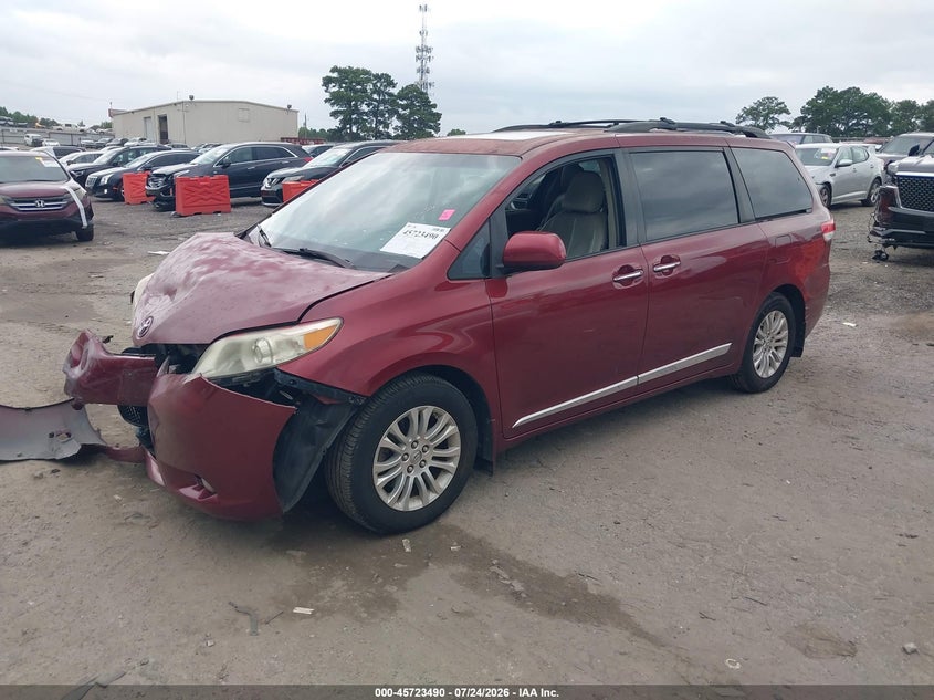Vin: 5tdyk3dc0cs223935, lot: 46222172, toyota sienna xle v6 8 passenger 20122