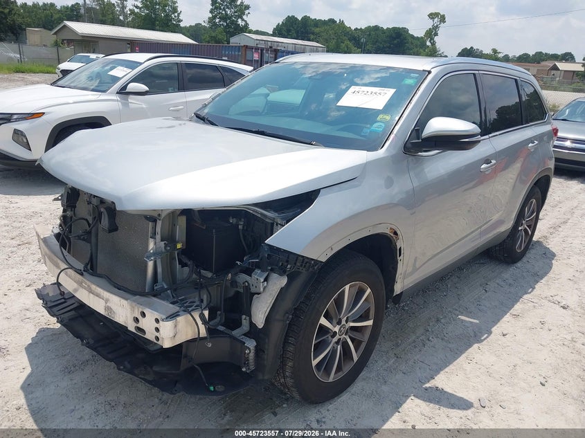 Vin: 5tdkzrfh2ks561316, lot: 46222239, toyota highlander xle 20192