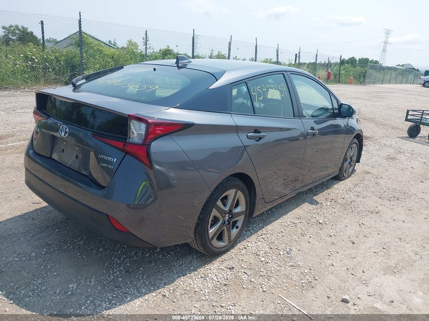 Vin: jtdkarfuxk3097326, lot: 46222341, toyota prius limited 20194