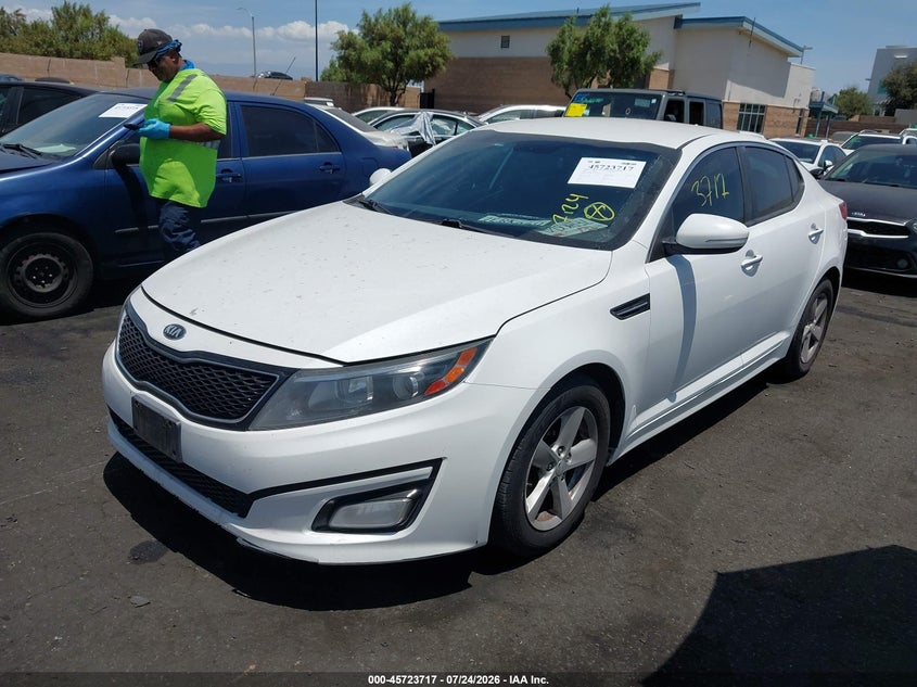 Vin: knagm4a76f5558112, lot: 46222399, kia optima lx 20152