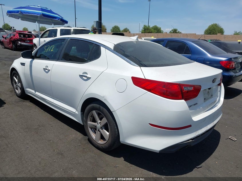 Vin: knagm4a76f5558112, lot: 46222399, kia optima lx 20153