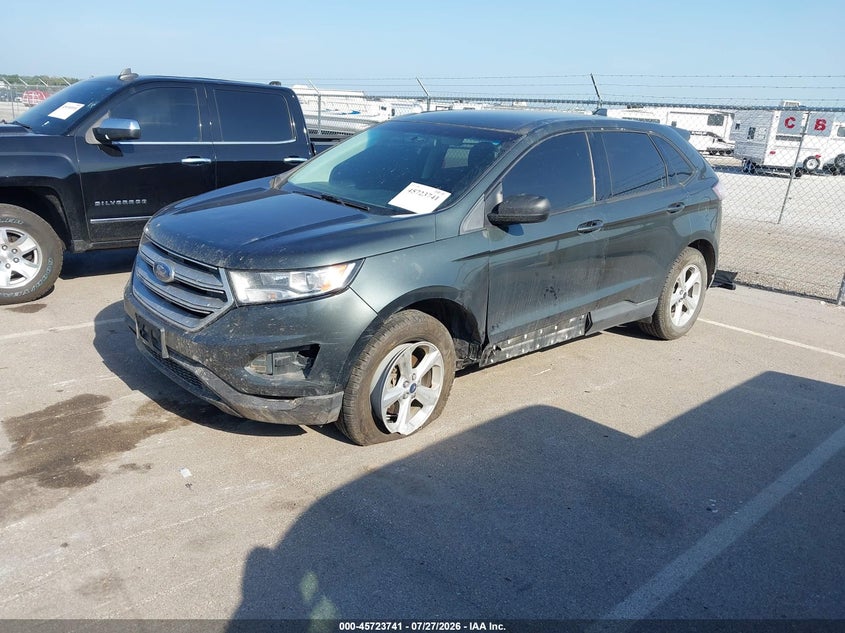 Vin: 2fmtk3g98fbb43309, lot: 46222424, ford edge se 20152