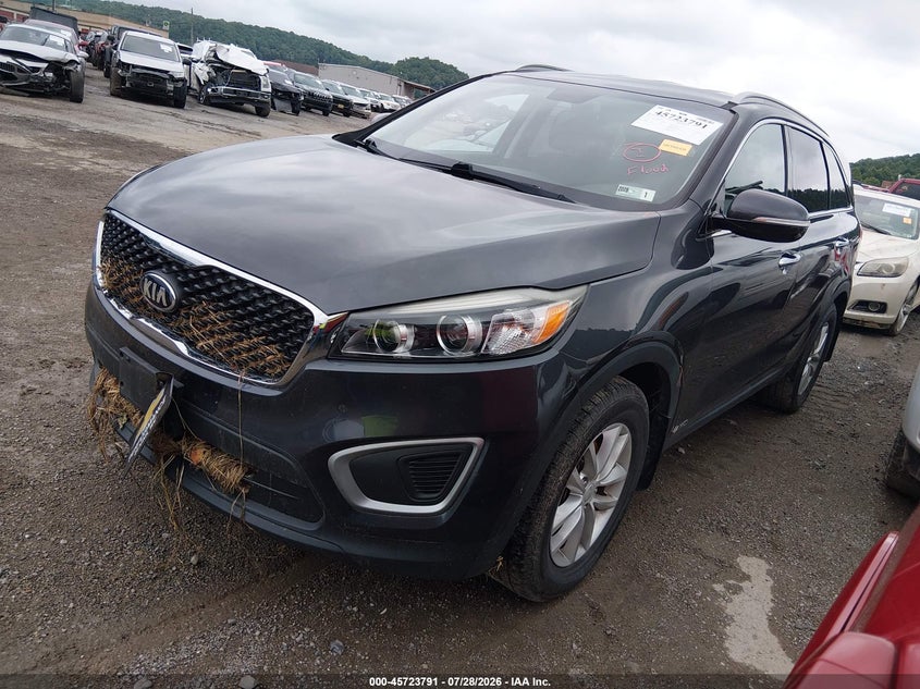 Vin: 5xypgda3xhg213845, lot: 46222473, kia sorento 2.4l lx 20172