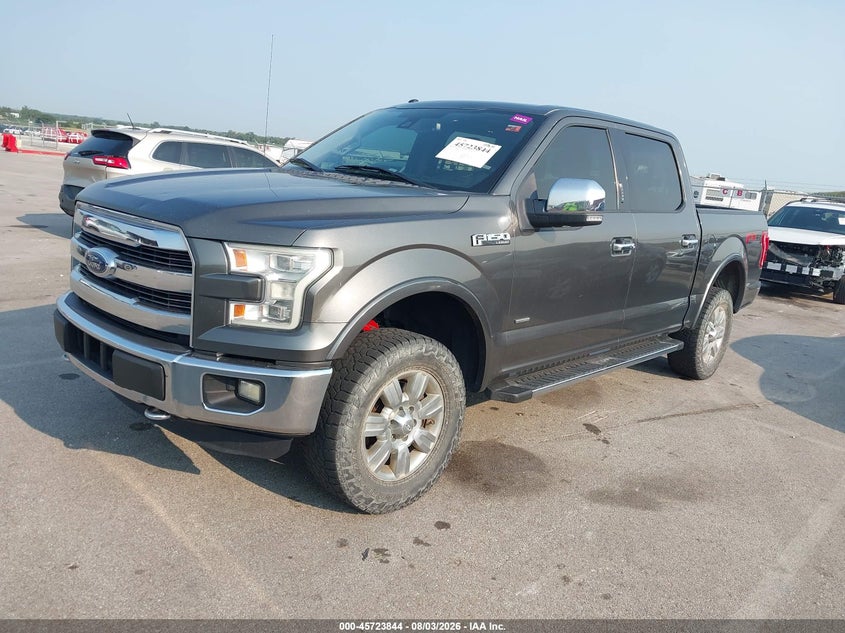 Vin: 1ftew1eg9fke48119, lot: 46222526, ford f-150 lariat 20152