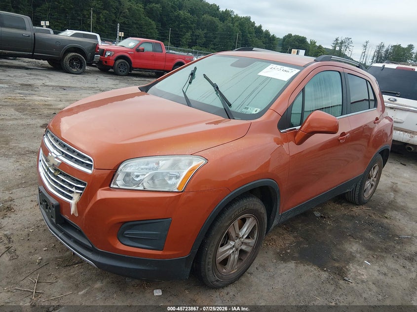 Vin: kl7cjrsb7fb183033, lot: 46222549, chevrolet trax lt 20152