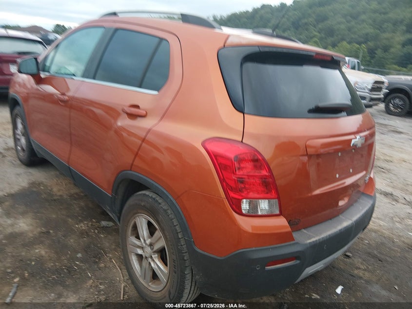 Vin: kl7cjrsb7fb183033, lot: 46222549, chevrolet trax lt 20153