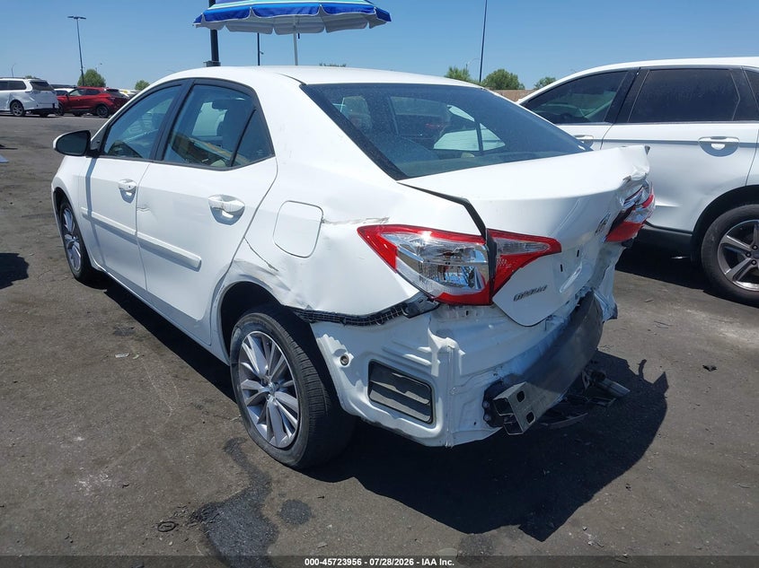 Vin: 5yfburhe6fp180424, lot: 46222638, toyota corolla le plus 20153