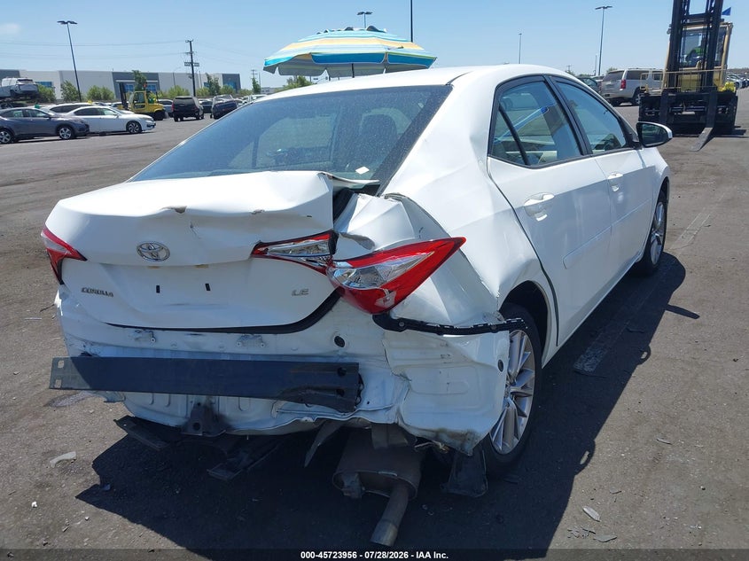 Vin: 5yfburhe6fp180424, lot: 46222638, toyota corolla le plus 20154