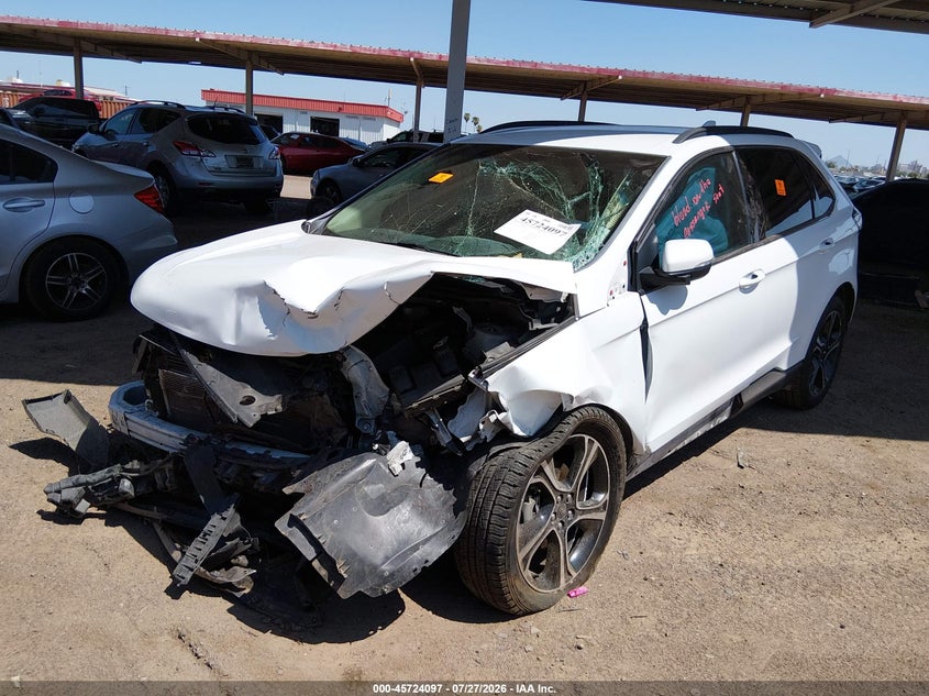 Vin: 2fmtk3j81fbb85773, lot: 46222779, ford edge sel 20152