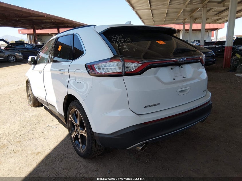 Vin: 2fmtk3j81fbb85773, lot: 46222779, ford edge sel 20153