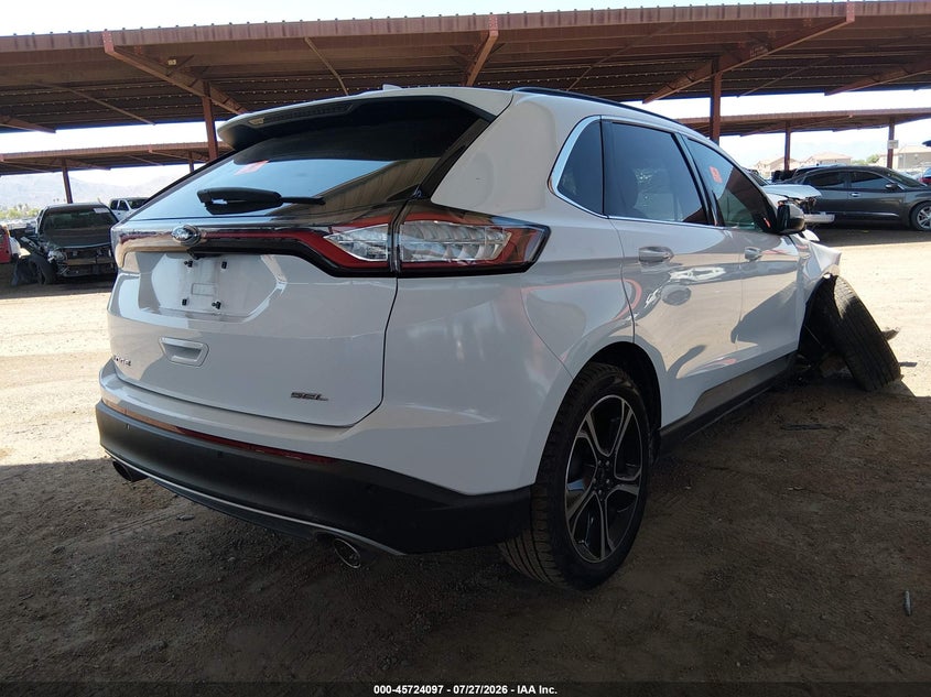 Vin: 2fmtk3j81fbb85773, lot: 46222779, ford edge sel 20154