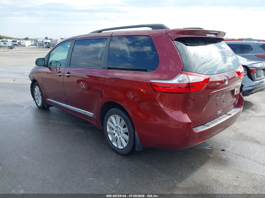 Vin: 5tddz3dc9hs161064, lot: 46222826, toyota sienna xle 7 passenger 20173
