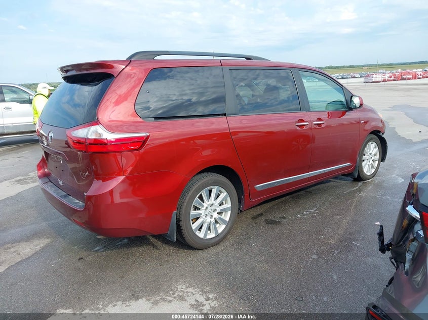 Vin: 5tddz3dc9hs161064, lot: 46222826, toyota sienna xle 7 passenger 20174