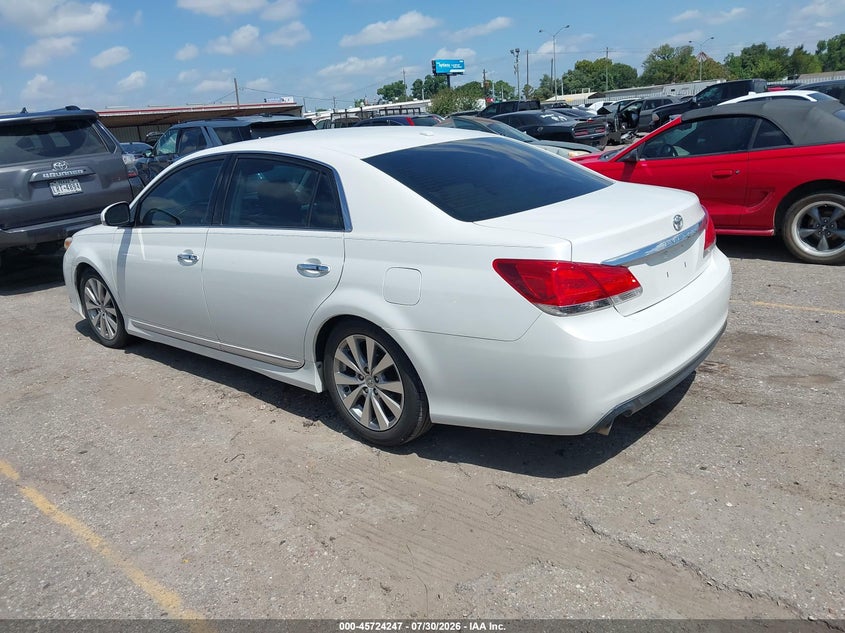 Vin: 4t1bk3db4bu387188, lot: 46222929, toyota avalon limited 20113