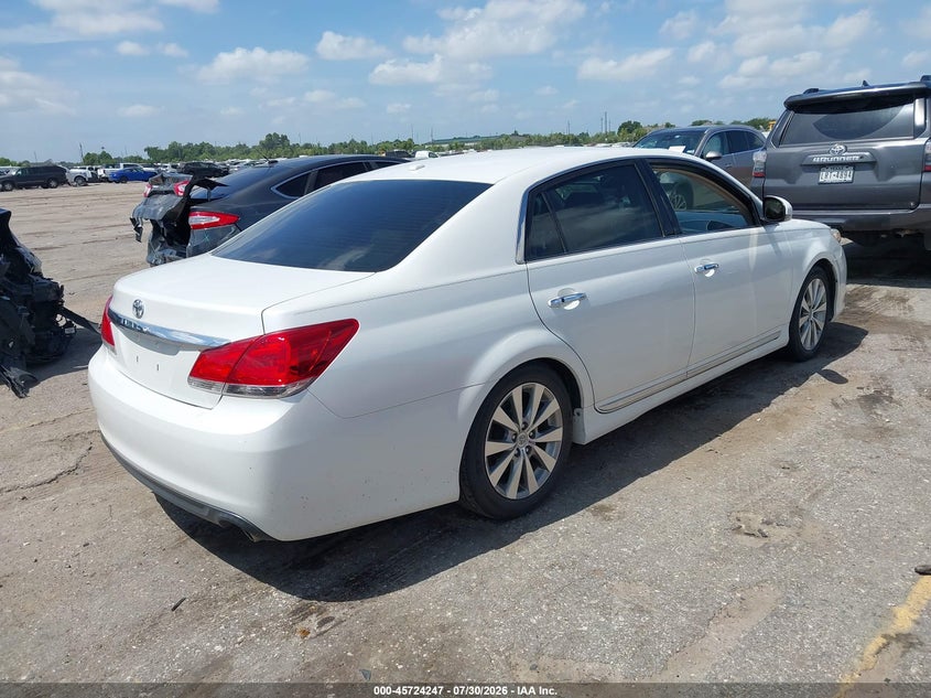 Vin: 4t1bk3db4bu387188, lot: 46222929, toyota avalon limited 20114