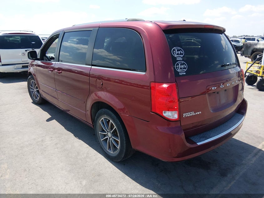 Vin: 2c4rdgcgxhr858493, lot: 46222954, dodge grand caravan sxt 20173
