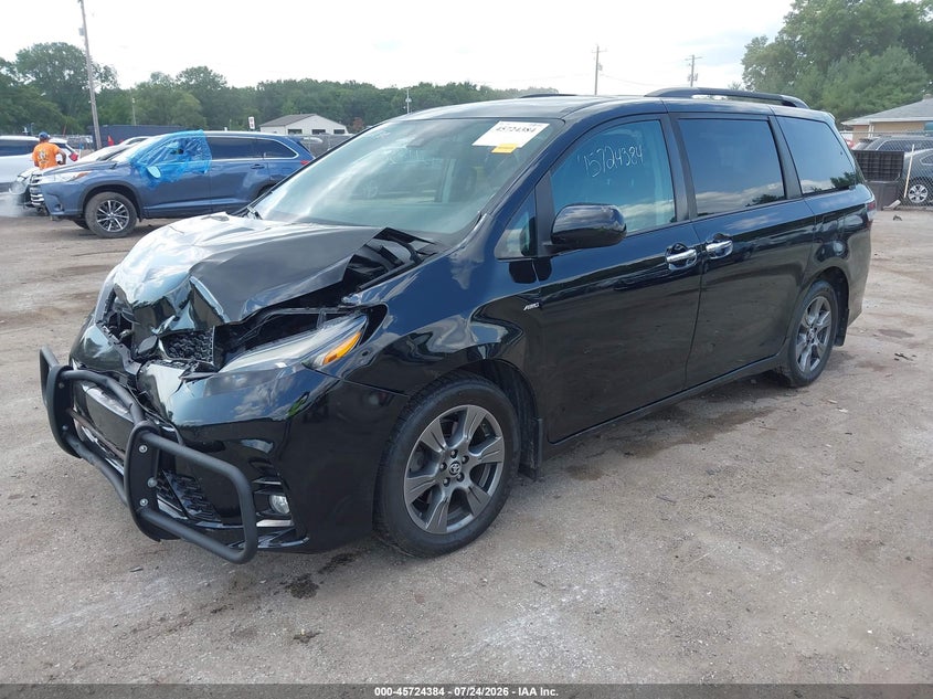 Vin: 5tdez3dc9ks212025, lot: 46223068, toyota sienna se 20192