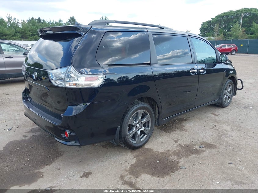 Vin: 5tdez3dc9ks212025, lot: 46223068, toyota sienna se 20194