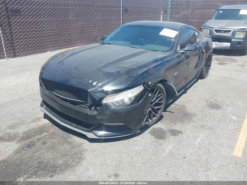 2015 Ford Mustang, Left Front, IAAI, VIN 1FA6P8CF8F5434415 — photo 2