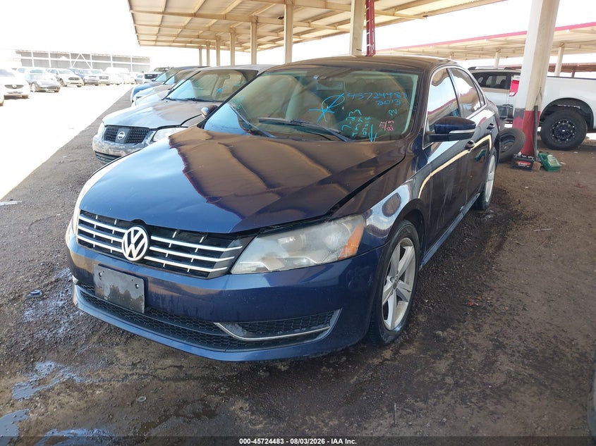 2013 Volkswagen Passat, Звичайний знос, IAAI, VIN 1VWBP7A38DC107014 — фото 2