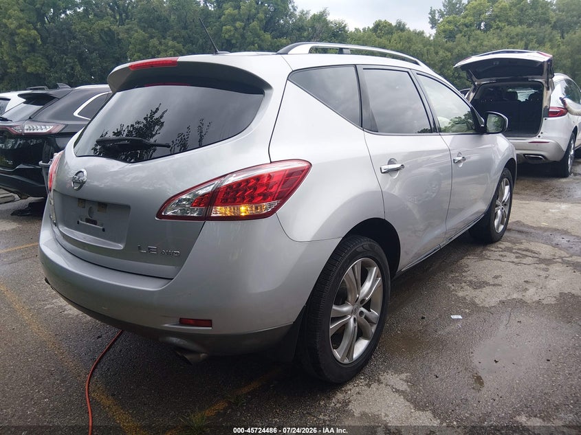 Vin: jn8az1mw2dw309801, lot: 46223185, nissan murano le 20134