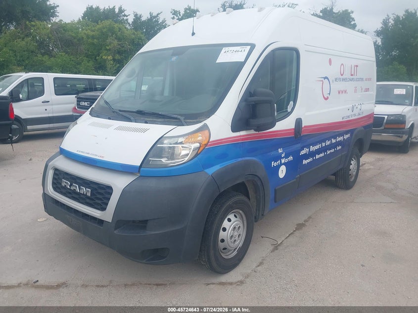 Vin: 3c6trvbg6le103064, lot: 46223342, ram promaster 1500 high roof 136 wb 20202