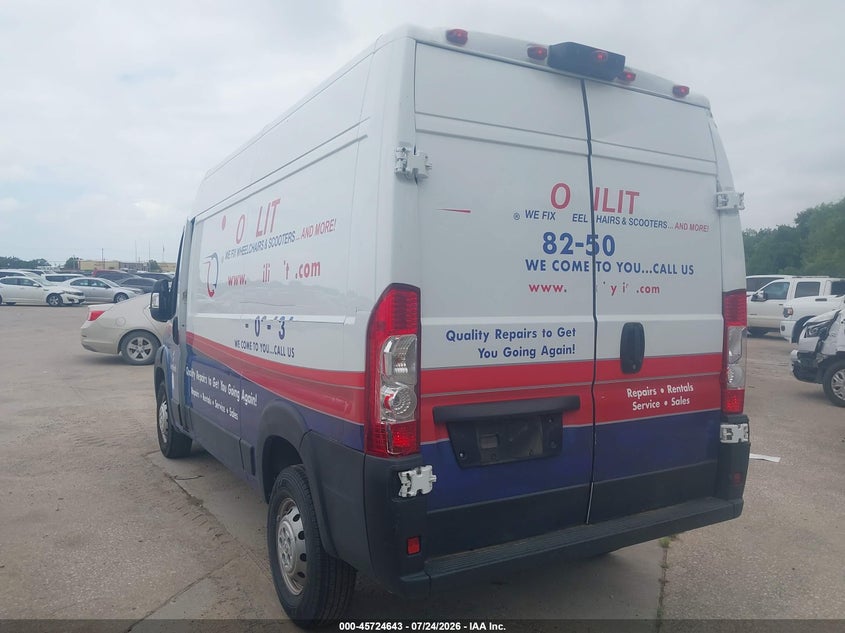 Vin: 3c6trvbg6le103064, lot: 46223342, ram promaster 1500 high roof 136 wb 20203