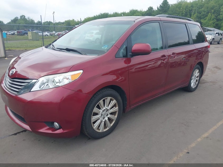 Vin: 5tddk3dc6es076179, lot: 46223354, toyota sienna xle 7 passenger 20142