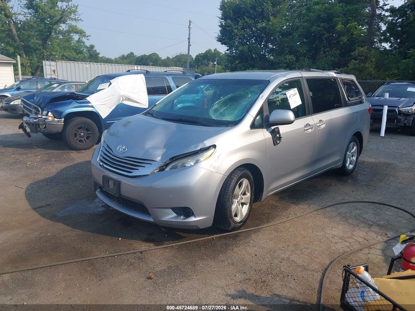 Vin: 5tdkk3dc5fs656550, lot: 46223388, toyota sienna le 8 passenger 20152