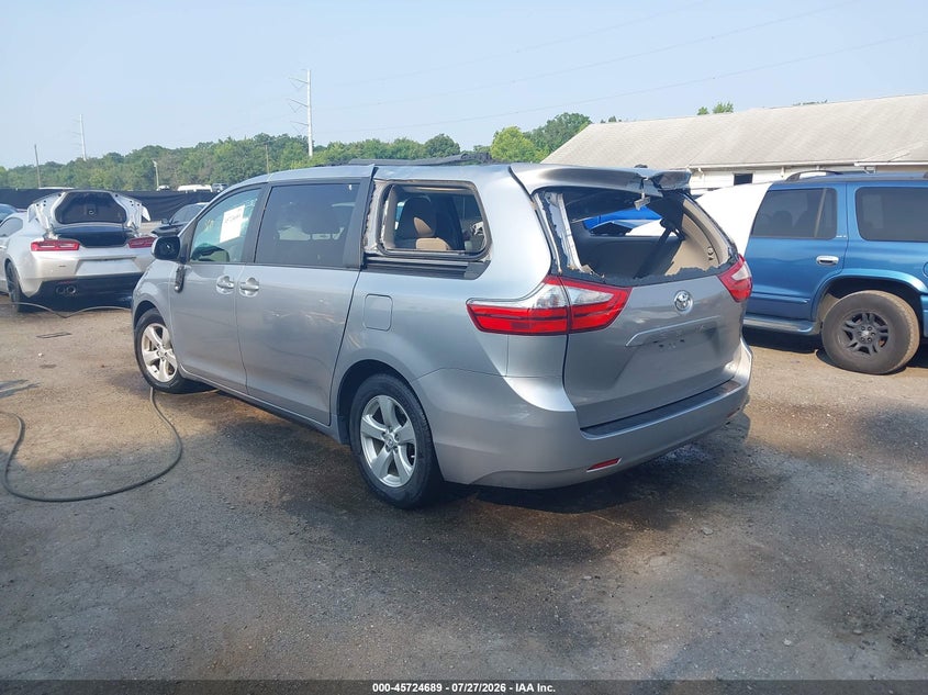 Vin: 5tdkk3dc5fs656550, lot: 46223388, toyota sienna le 8 passenger 20153